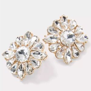 NWT Lilly Pulitzer Spicy Socialite Stud Earrings in Gold and Crystal